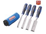 Faithfull | 4 Piece Soft Grip Chisel Set in Roll