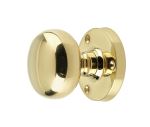 Mushroom Mortice Knob | Polished Brass