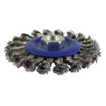 Angle Grinder Wheel Brush - Twisted Knot Stainless Steel | Timco | 115mm