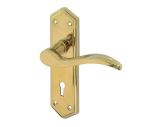 Paris Suite Door Handle | Lock | 170MM x 47MM | Polished Brass
