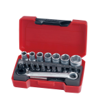 TengTools Socket Set 1/4in Drive MM 20 Pieces