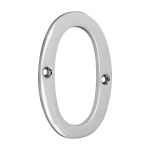 Door Numeral 0 - Polished Chrome