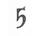 Antique Door Numeral 5