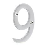 Door Numeral 9 - Polished Chrome