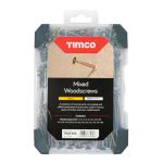 Timco |Mixed Tray - Woodscrews - Yellow | 340 Pieces