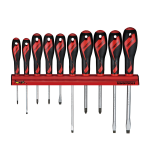 TengTools Screwdriver Set 10 Pieces Wall Rack