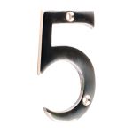 Door Numeral 5 - Polished Brass