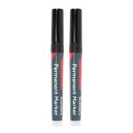 Timco | Builders Permanent Markers - Chisel & Fine Tip - Black | 2 Pack