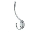 Hat and Coat Hook | 142MM Satin Chrome