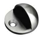 Oval Floor Mounted Door Stop | Satin Stainless Steel