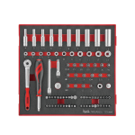 TengTools Socket Set 1/4 inch Drive 89 Pieces