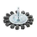 Drill Wheel Brush - Twisted Knot Steel Wire | Timco | 75mm