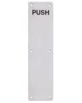 Push Finger Plate | 75MM x 350MM | ZAS30RBSS | Satin Stainless  
