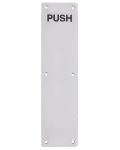 Push Finger Plate | 75MM x 350MM | ZAS30RBSS | Satin Stainless  
