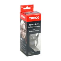 Timco Sports Style Safety Glasses With Adjustable Temples Clear