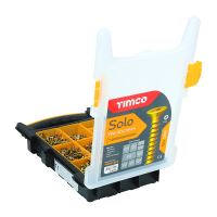 Timco Solo Chipboard & Woodscrews Mixed Tray PZ Double Countersunk Yellow