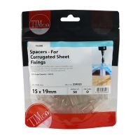 Clear Spacers For Corrugated Sheet Fixings Pack Of 50