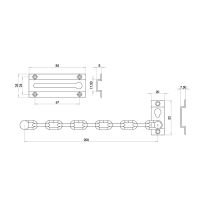 Security Door Chain | Satin Chrome