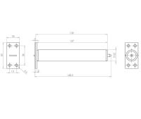 Concealed Door Closer with Rectangular Plate