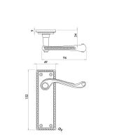 Georgian Suite Long Plate Latch | Polished Brass