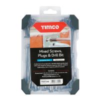Timco Mixed Tray Screws, Plug & Drill Bit A2 Stainless Steel 91 Pieces