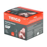 Timco FFP2 Fold Flat Masks with Valve 10 Pieces