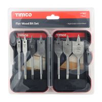 Timco Flat Wood Bit Set 7Pcs