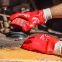 Timco PVC Gloves PVC Coated Cotton Interlock