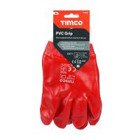 Timco PVC Gloves PVC Coated Cotton Interlock