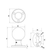 Valley Forge Round Mortice Door Knobs