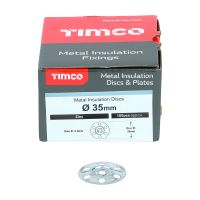 Timco Metal Insulation Discs Zinc & Stainless Steel