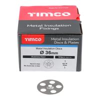 Timco Metal Insulation Discs Zinc & Stainless Steel