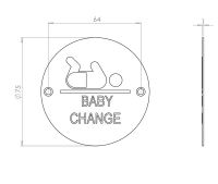 Stainless Steel Baby Change Symbol