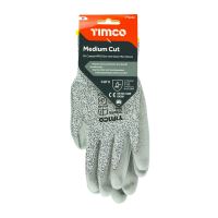 Timco Medium Cut Gloves PU Coated HPPE Fibre with Glass Fibre