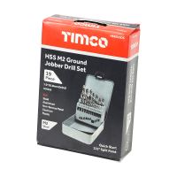 Timco | Ground Jobber Drills Set - HSS | 19 Piece