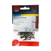 Hammer-In Plasterboard Fixings 4 x 30mm Pre Pack