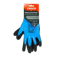 Timco Waterproof Grip Gloves Sandy Nitrile Foam Coated Polyester