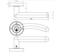 Mainland Door Handle| Satin Chrome