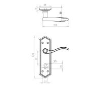 Antique Wentworth Suite Lever on Plate | Bathroom