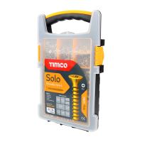 Timco Solo Chipboard & Woodscrews Mixed Tray PZ Double Countersunk Yellow