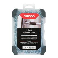 Timco Mixed Tray Woodscrews ZINC 340 Pieces