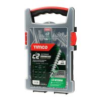 Timco C2 Strong-Fix Exterior Multi-Purpose Premium Screws PZ Double Countersunk Silver Pack
