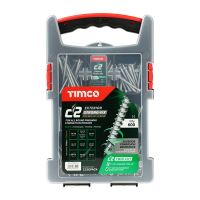 Timco C2 Strong-Fix Exterior Multi-Purpose Premium Screws PZ Double Countersunk Silver Pack