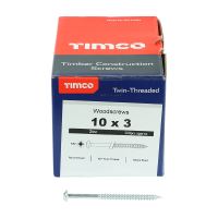 Twin Threaded Roundhead Woodscrew TIMco