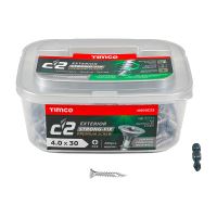 Timco C2 Strong-Fix Exterior Multi-Purpose Premium Screws PZ Double Countersunk Silver