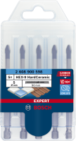 Bosch EXPERT HEX-9 HardCeramic Drill Bit Roof Tile Set 6 mm 5-pc