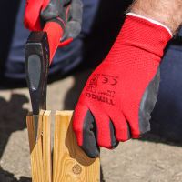 Timco Toughlight Grip Gloves Sandy Latex Coated Polyester