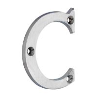 Door Letter C - Satin Chrome