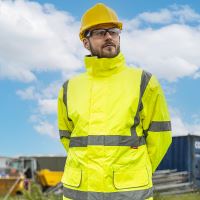 Timco Hi-Visibility Parka Jacket Yellow