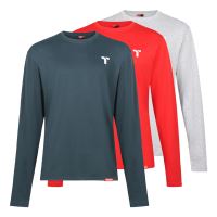 Timco Long Sleeve Trade T-Shirt Pack Grey/Red/Green Pack of 3 Mixed